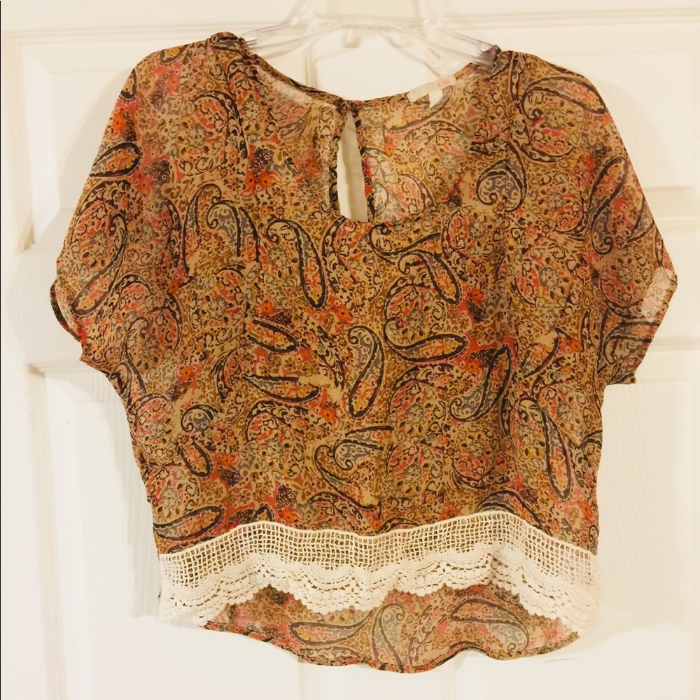 Gianni Bini Juniors - Paisley Print Crop Top